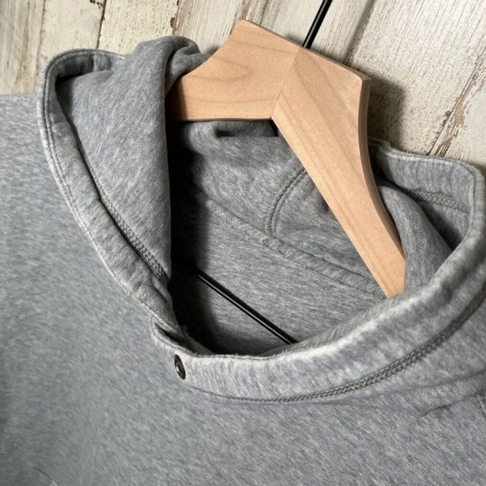 Vintage Y2k Gray Nike Hoodie Sweatshirt Embroidered Swoosh Faded Mens Medium - Picture 4 of 7